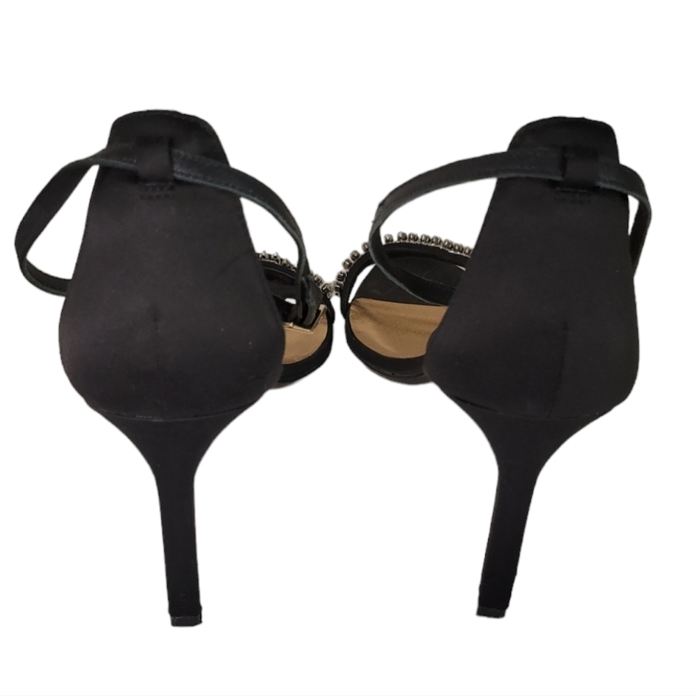Ted Baker London Ankle Strap High Heel Embellished Rhinestones Black Size‎ 39 /9 - Picture 7 of 11